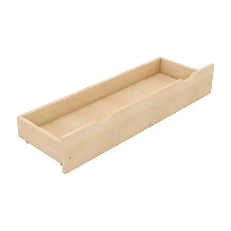 Queen Size Wood House Platform Bed with Guardrail and 2 Drawers