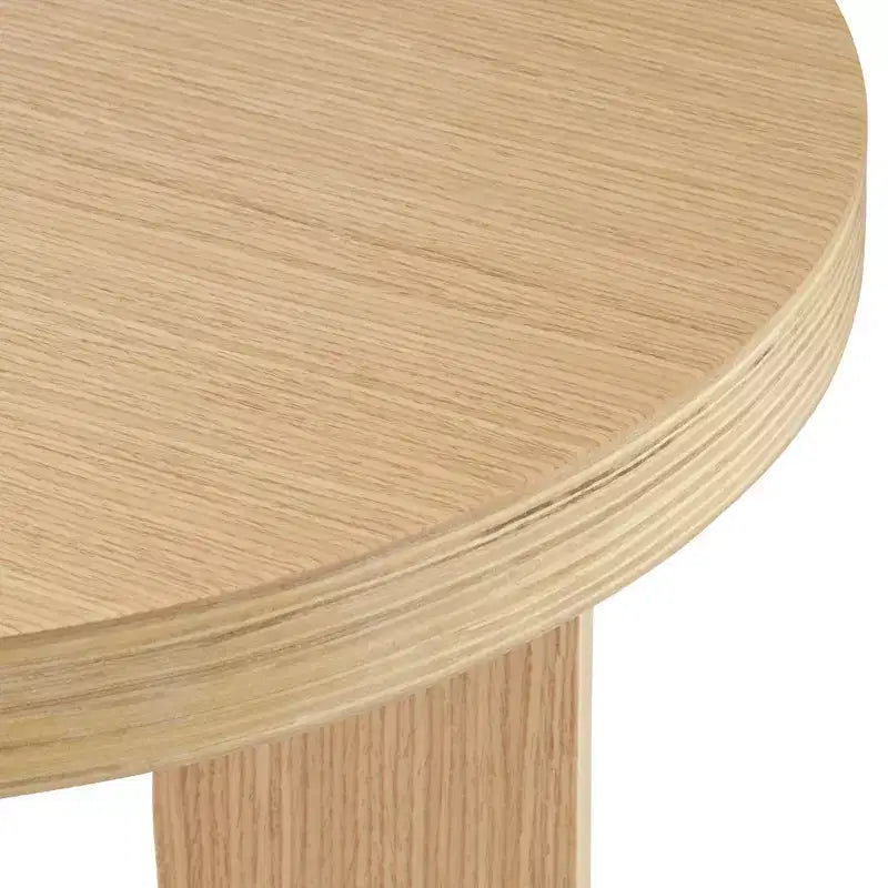 19 Wide Light Wood Side Table