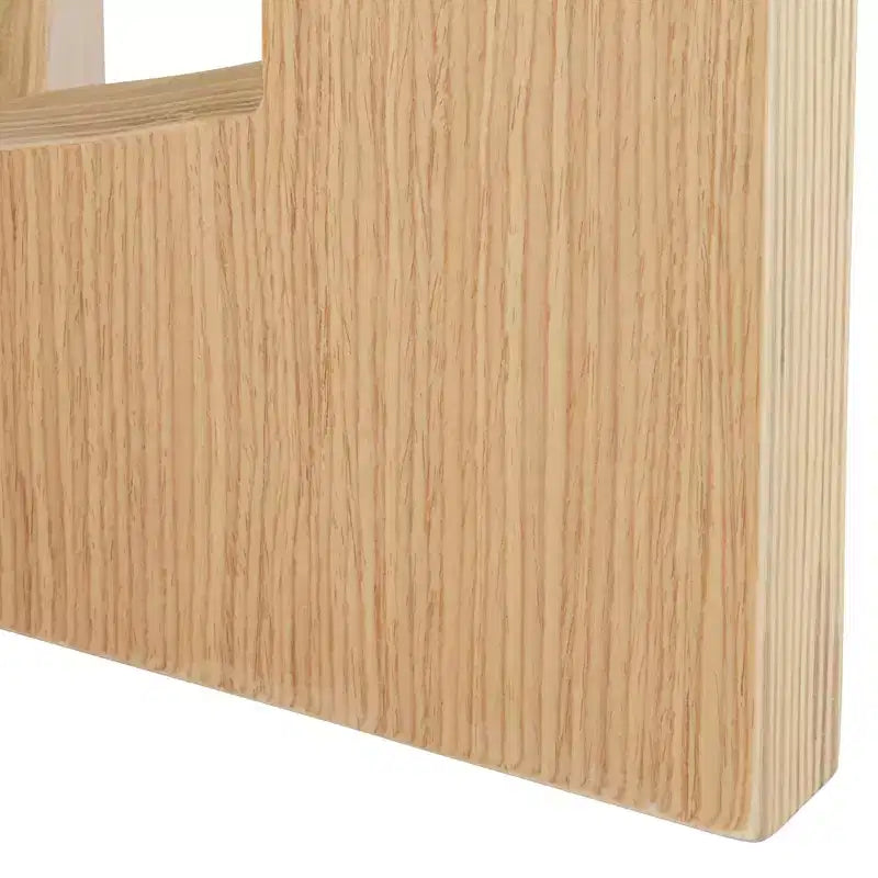 19 Wide Light Wood Side Table