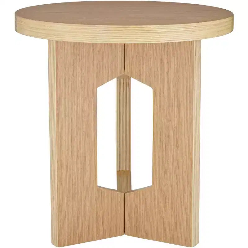 19 Wide Light Wood Side Table
