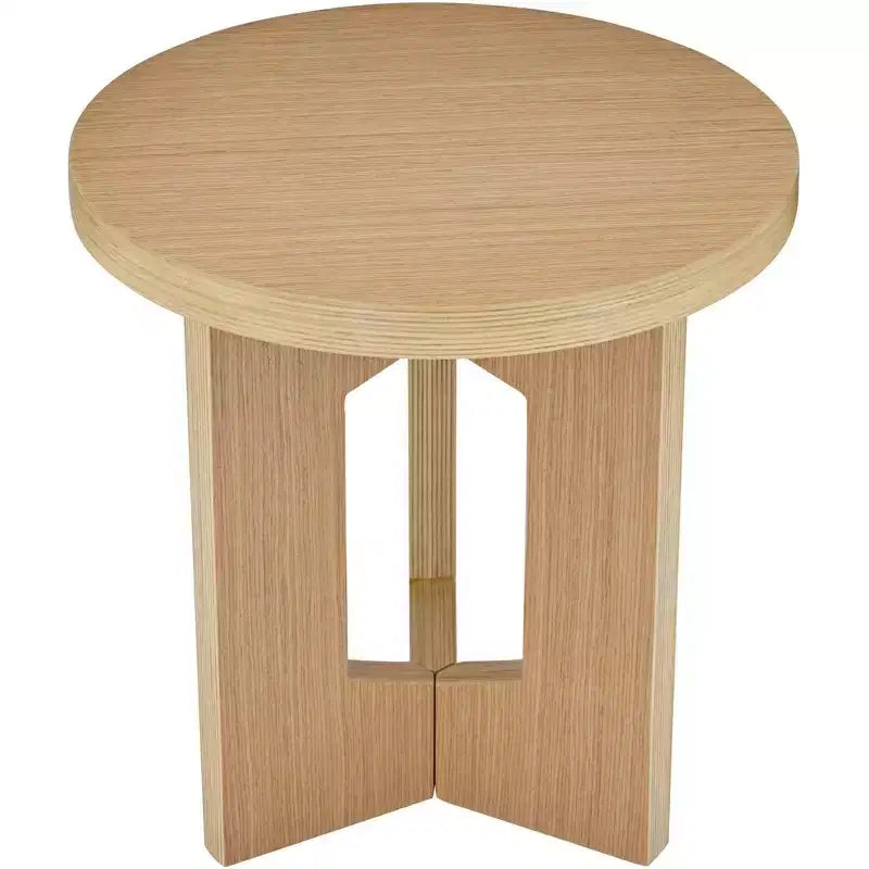 19 Wide Light Wood Side Table