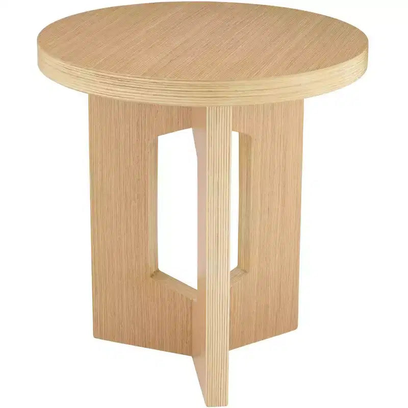 19 Wide Light Wood Side Table