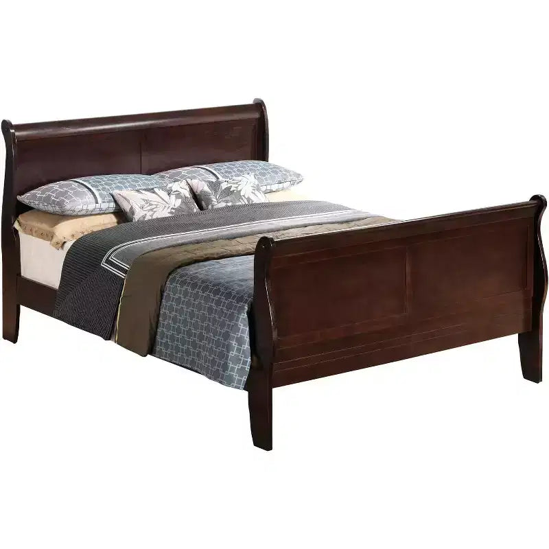 44 in.H Queen Size Brown with Beds with Headboards made of Wood Bed Frame