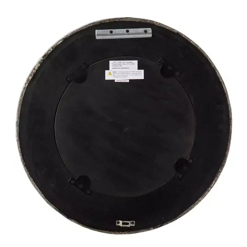 Round Decorative Mirror - Silver - SEI