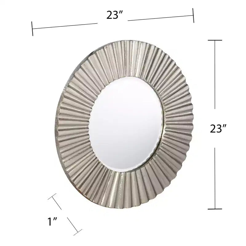 Round Decorative Mirror - Silver - SEI