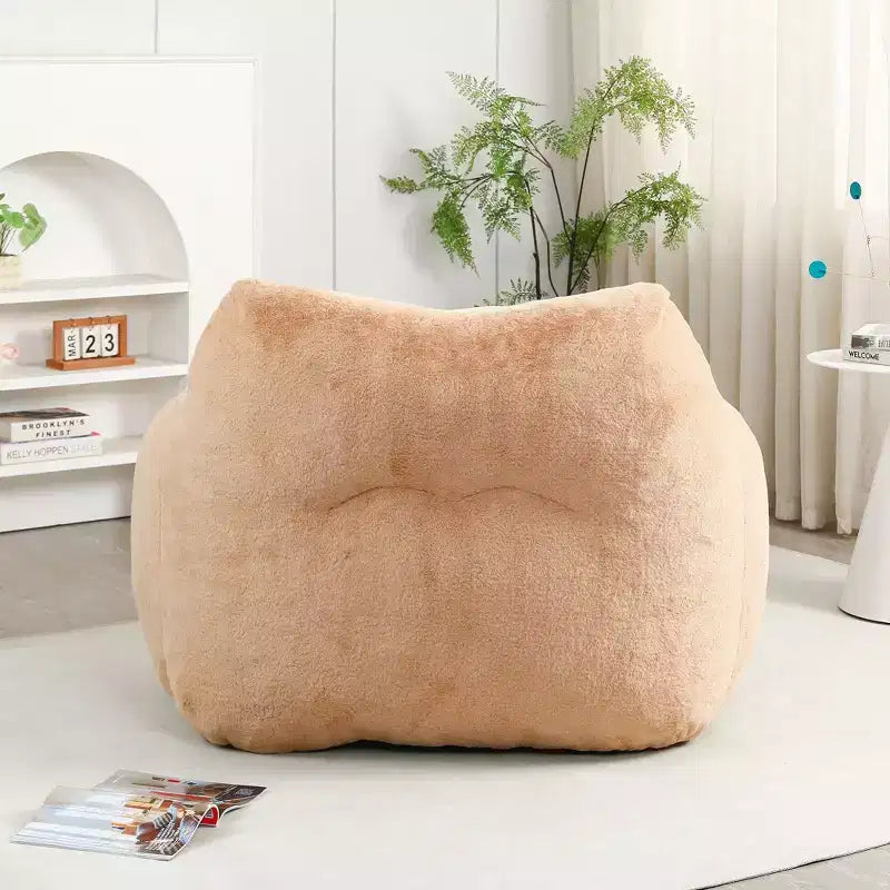 Bean Bag Chair with Armrests, Stuffed High-Density Foam. Lazy Sofa for Adults in Living Room, Bedroom Reading