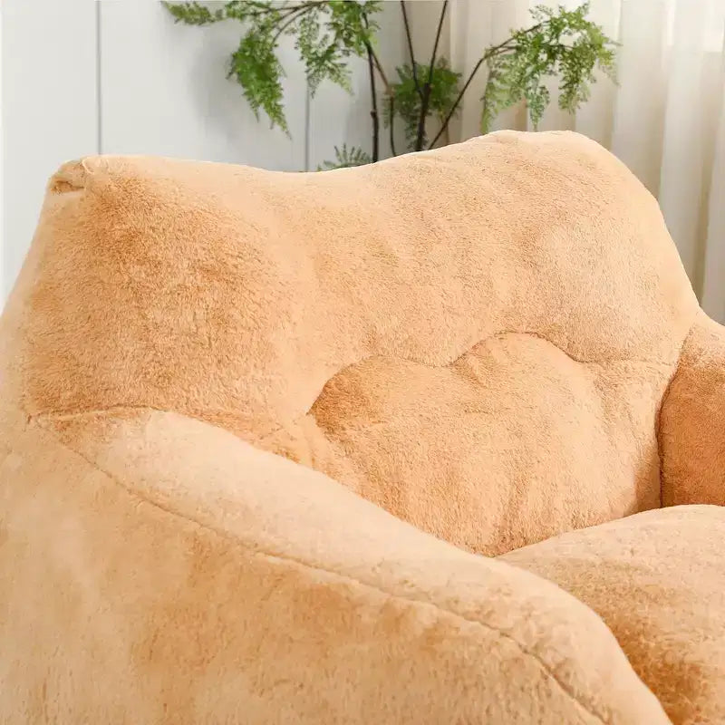 Bean Bag Chair with Armrests, Stuffed High-Density Foam. Lazy Sofa for Adults in Living Room, Bedroom Reading