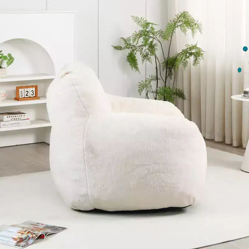 Bean Bag Chair with Armrests, Stuffed High-Density Foam. Lazy Sofa for Adults in Living Room, Bedroom Reading