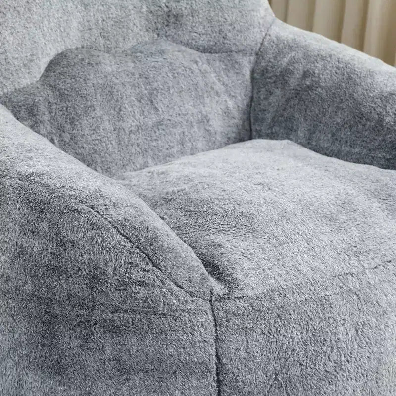 Bean Bag Chair with Armrests, Stuffed High-Density Foam. Lazy Sofa for Adults in Living Room, Bedroom Reading
