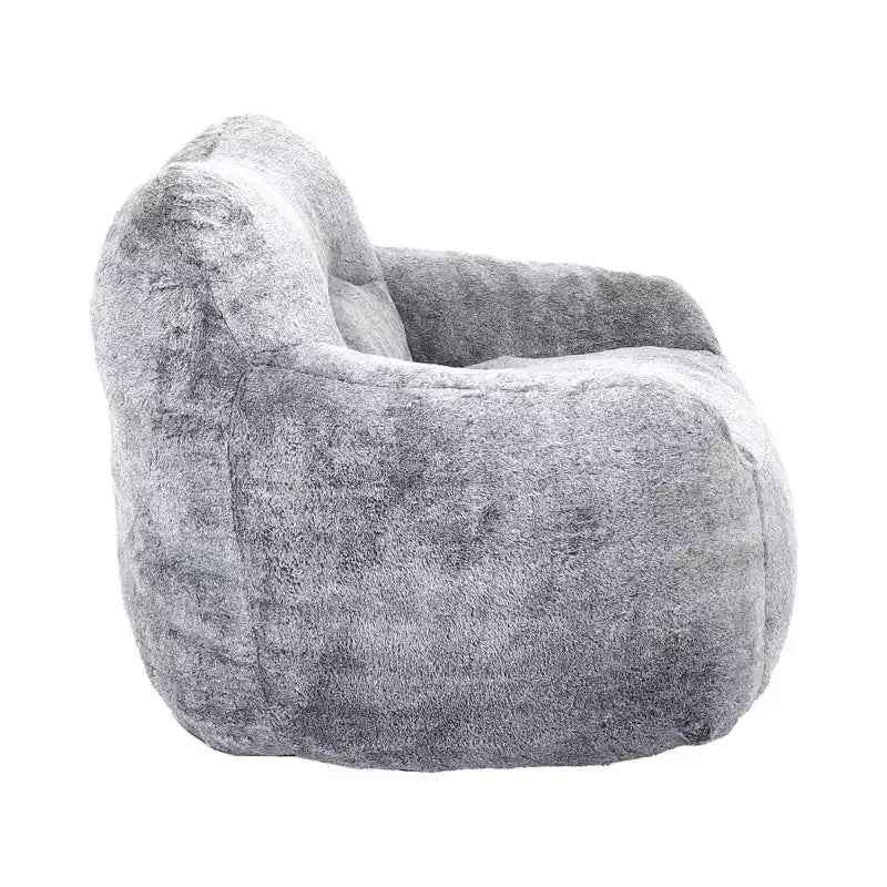 Bean Bag Chair with Armrests, Stuffed High-Density Foam. Lazy Sofa for Adults in Living Room, Bedroom Reading