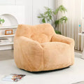 Bean Bag Chair with Armrests, Stuffed High-Density Foam. Lazy Sofa for Adults in Living Room, Bedroom Reading