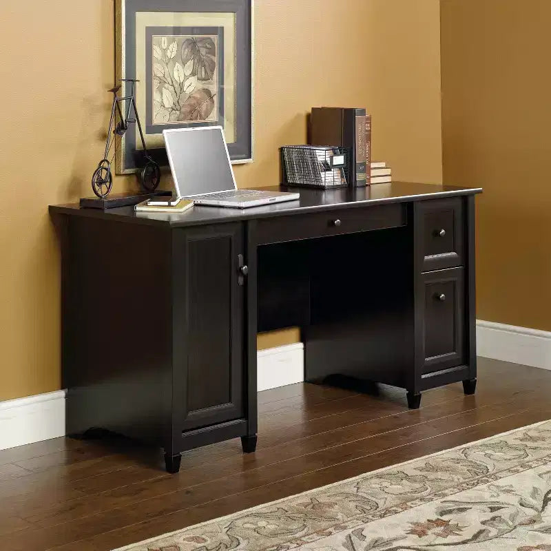 30 in.H Black Color Wood Computer Desks with All Purpose Drawer