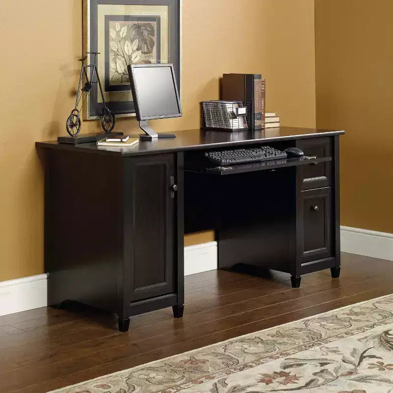 30 in.H Black Color Wood Computer Desks with All Purpose Drawer