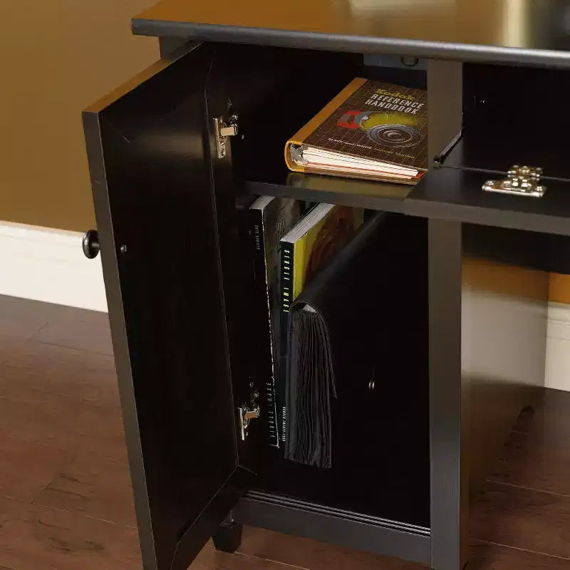 30 in.H Black Color Wood Computer Desks with All Purpose Drawer