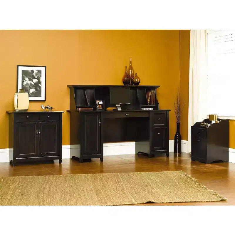 30 in.H Black Color Wood Computer Desks with All Purpose Drawer