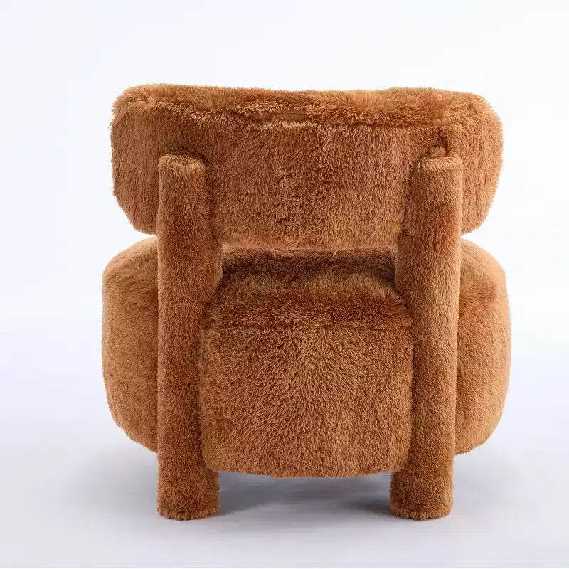 Modern 28 Upholstered Armless Accent Chair with Curved Backrest