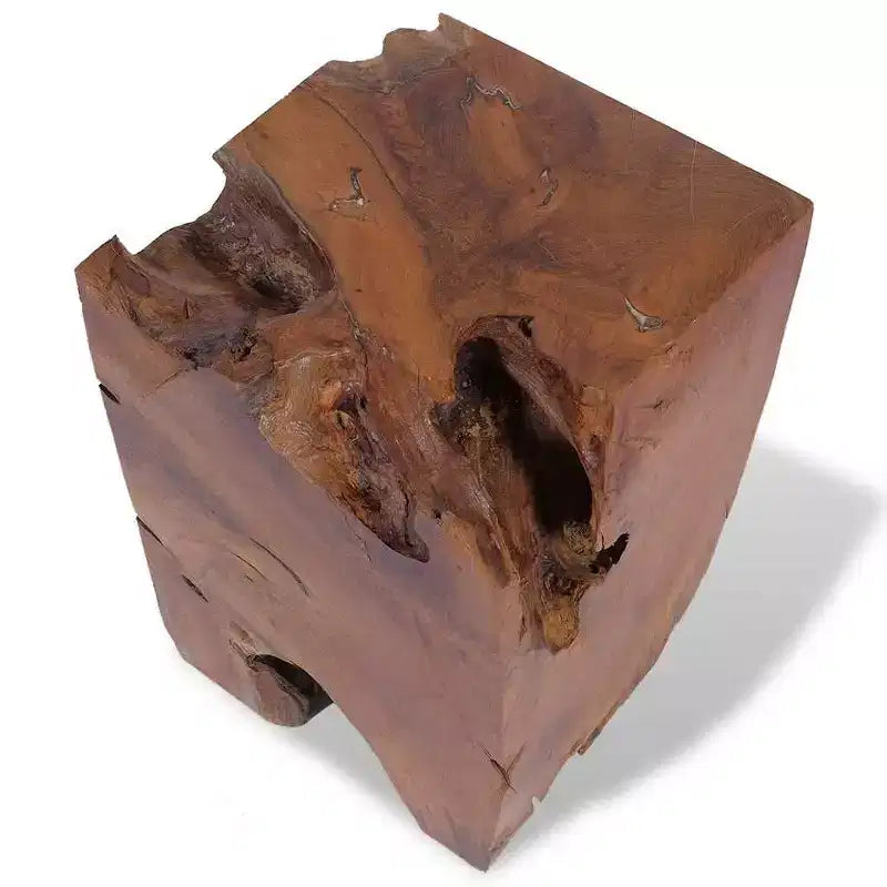 XL Stool Brown Solid Teak Wood