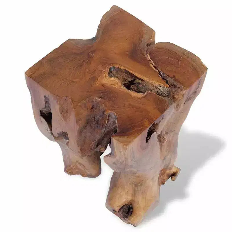 XL Stool Brown Solid Teak Wood
