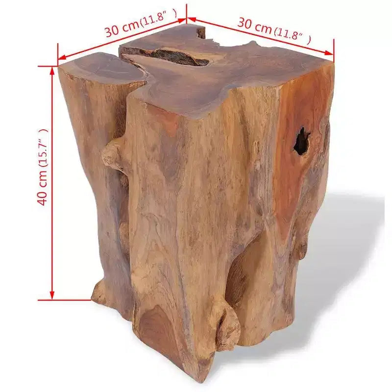 XL Stool Brown Solid Teak Wood
