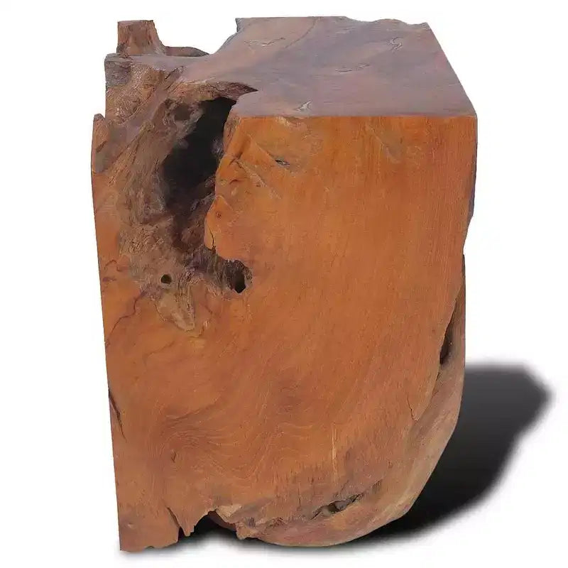 XL Stool Brown Solid Teak Wood