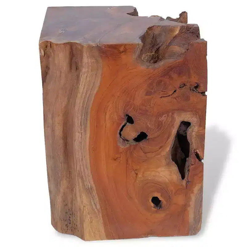 XL Stool Brown Solid Teak Wood