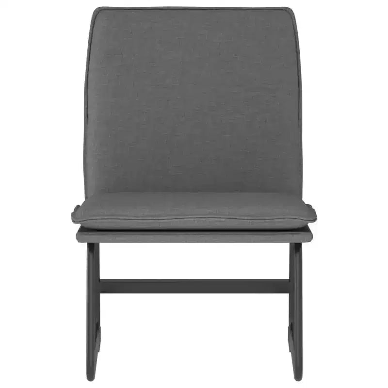 XL Lounge Chair Dark Grey - Upholstered Single Accent Armless Chair for Living Room Bedroom Office