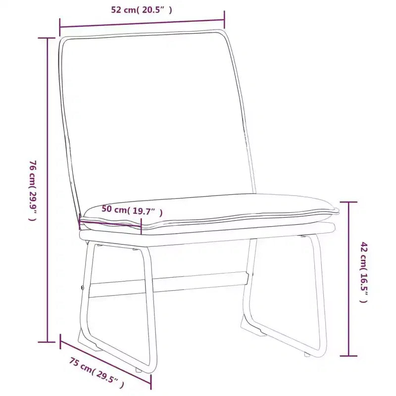 XL Lounge Chair Dark Grey - Upholstered Single Accent Armless Chair for Living Room Bedroom Office