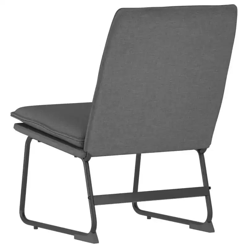 XL Lounge Chair Dark Grey - Upholstered Single Accent Armless Chair for Living Room Bedroom Office
