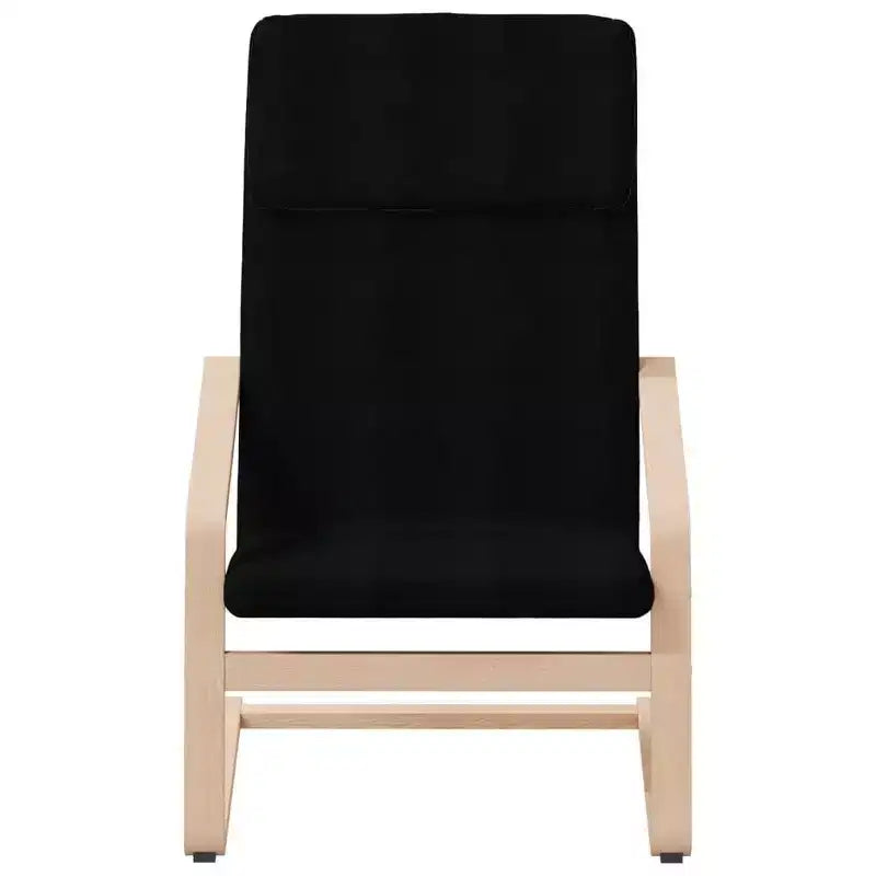 XL Chair Armchair Accent Chair Living Room Furniture with Footstool Fabric - Black