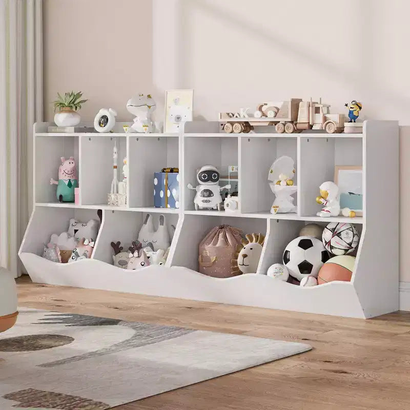 Kids Bookshelf, Children Bookcase Toy Storage Cubby, Children's Toy Shelf, Storage Cabinet, Fit for Playroom, Living Room, Nursery
