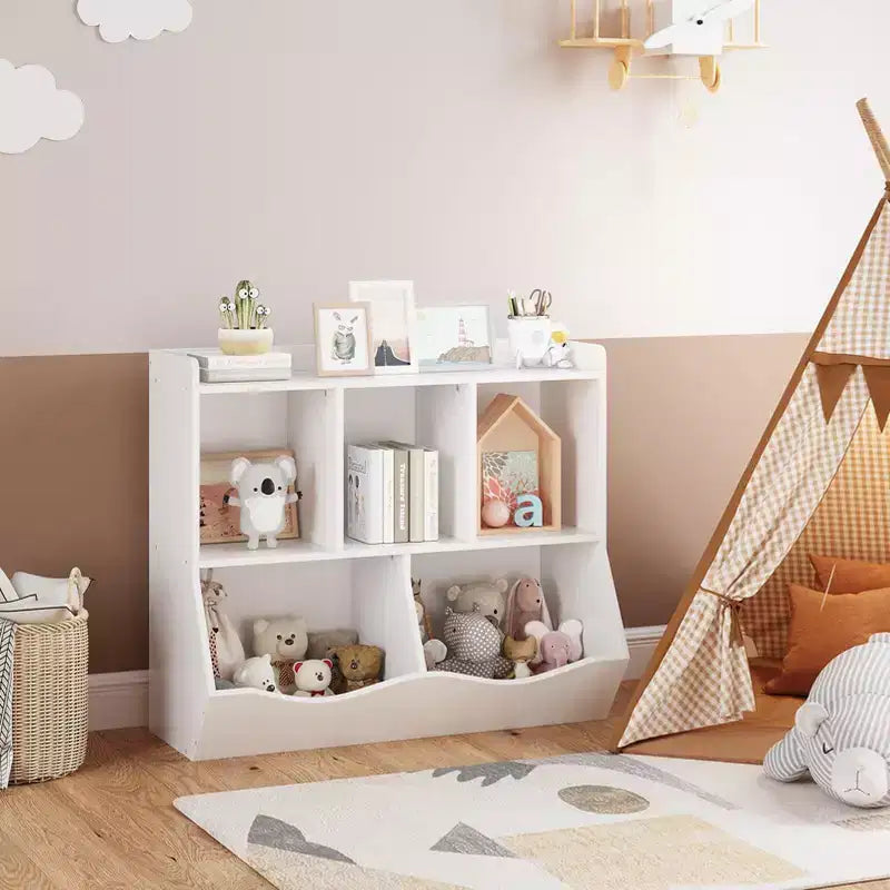 Kids Bookshelf, Children Bookcase Toy Storage Cubby, Children's Toy Shelf, Storage Cabinet, Fit for Playroom, Living Room, Nursery