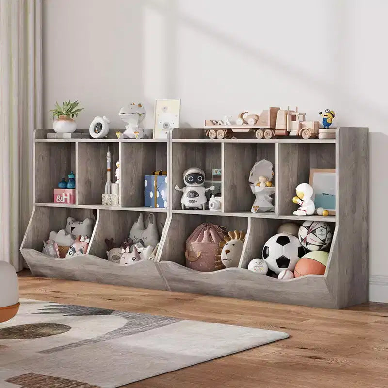 Kids Bookshelf, Children Bookcase Toy Storage Cubby, Children's Toy Shelf, Storage Cabinet, Fit for Playroom, Living Room, Nursery