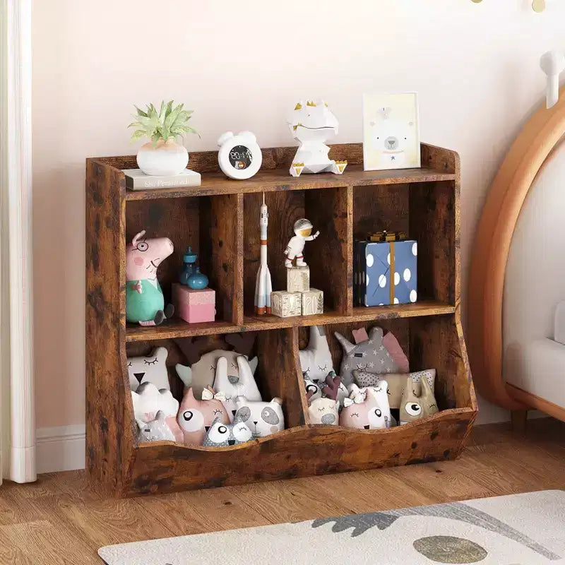 Kids Bookshelf, Children Bookcase Toy Storage Cubby, Children's Toy Shelf, Storage Cabinet, Fit for Playroom, Living Room, Nursery