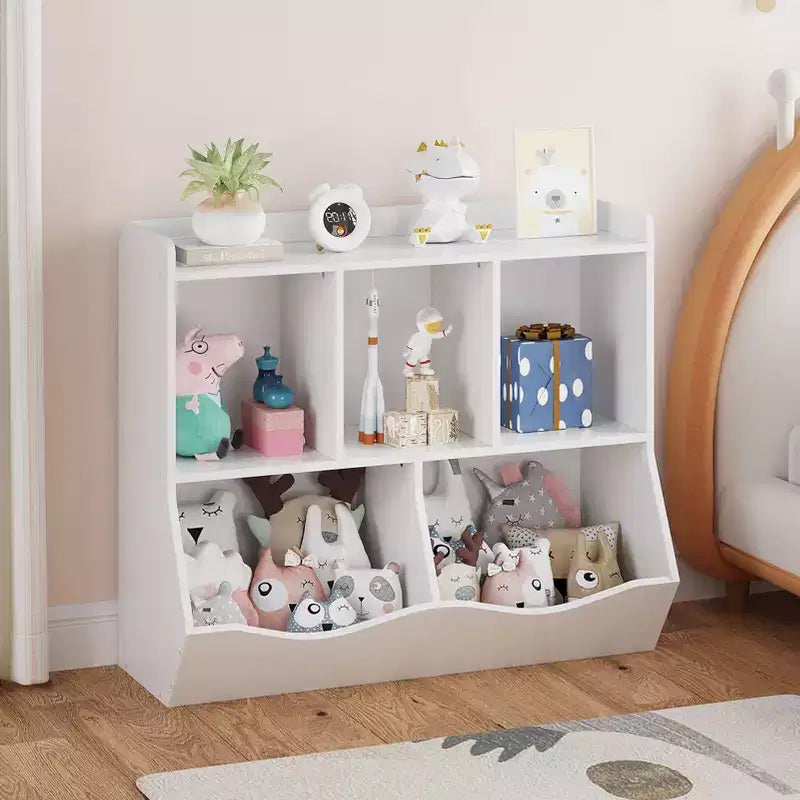 Kids Bookshelf, Children Bookcase Toy Storage Cubby, Children's Toy Shelf, Storage Cabinet, Fit for Playroom, Living Room, Nursery
