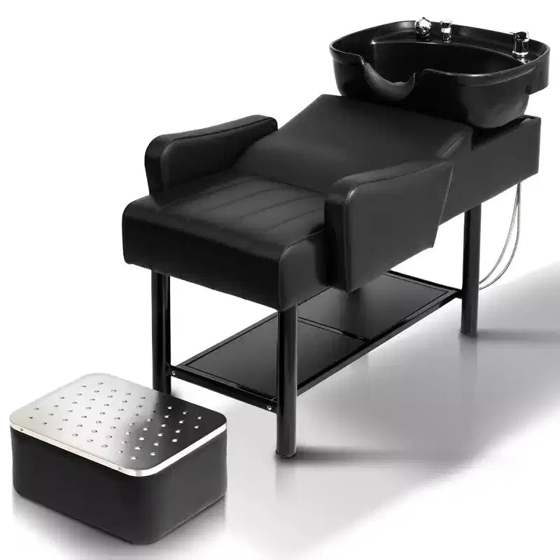 Shampoo Backwash Unit with ABS Plastic Bowl and Storage Shelf