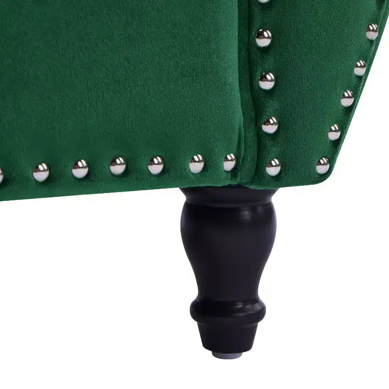 Modern Velvet Upholstered Tufted Storage Ottoman
