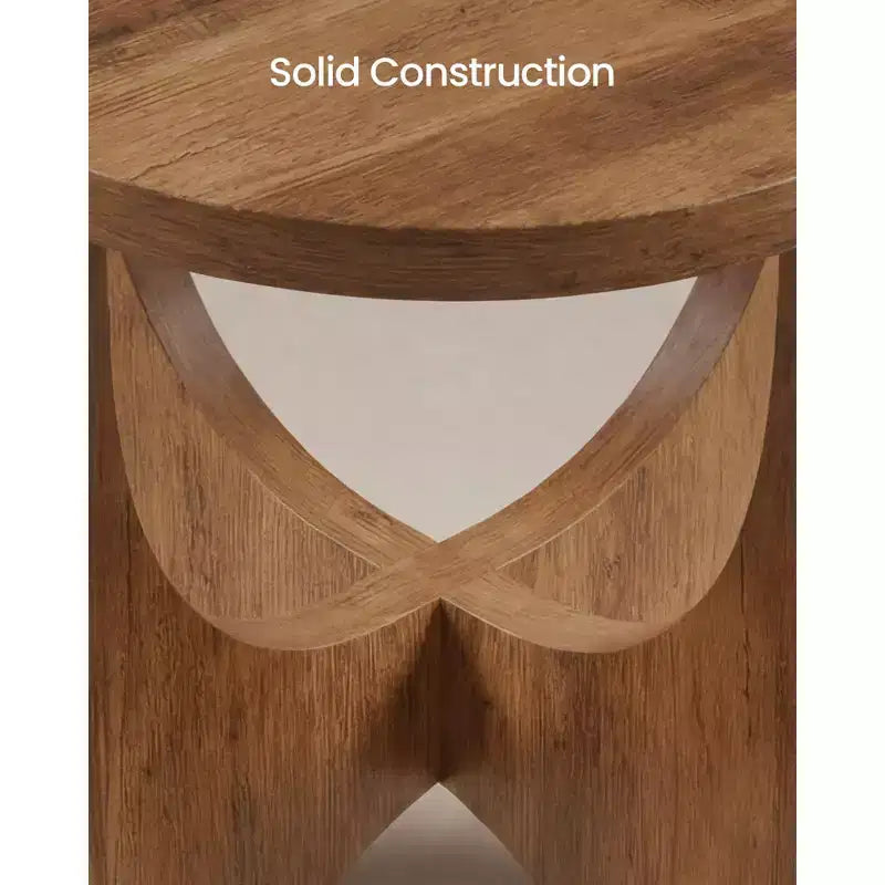 Side Table, 2 Tier Small Accent End Table, Nightstand with Lower Shelf for Small Spaces, Living Room, Bedroom
