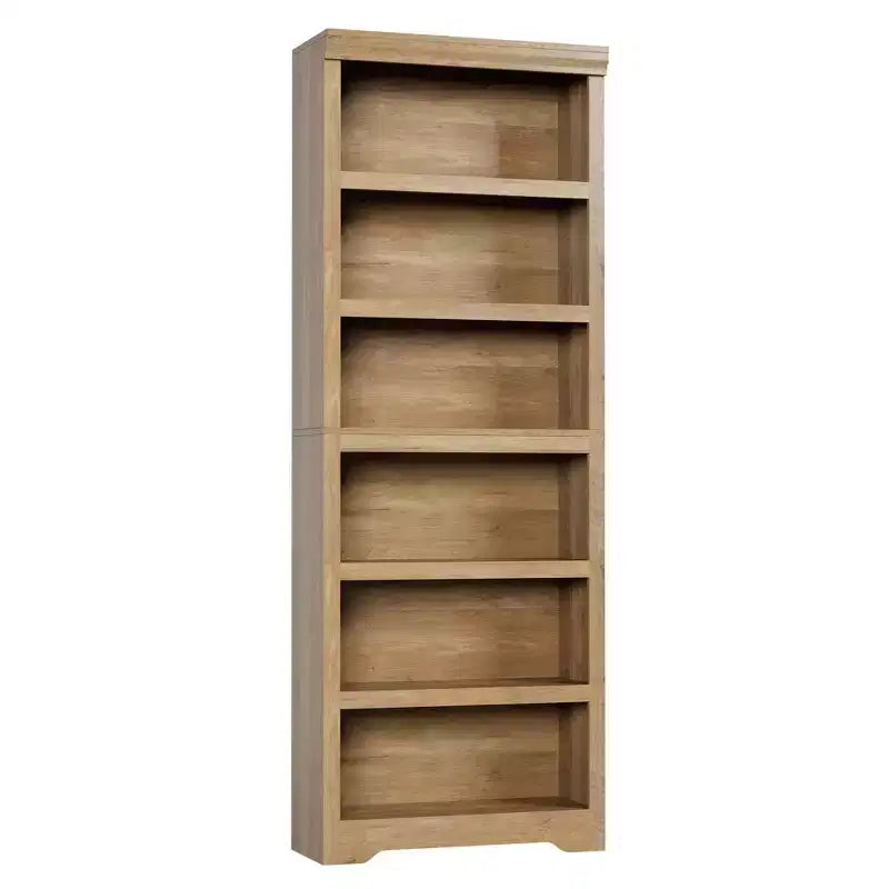 75 Farmhouse Tall Bookshelf, 6 Tier Open Bookcase with Adjustable Shelves, Anti-Tip Freestanding Display Storage Organizer for Home Office & Room