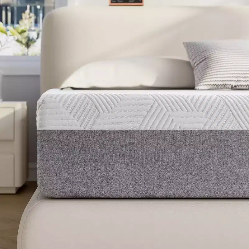 10 inch mattress, cooling memory foam mattress for cool sleep, 5-zone ergonomic decompression support, medium hardness